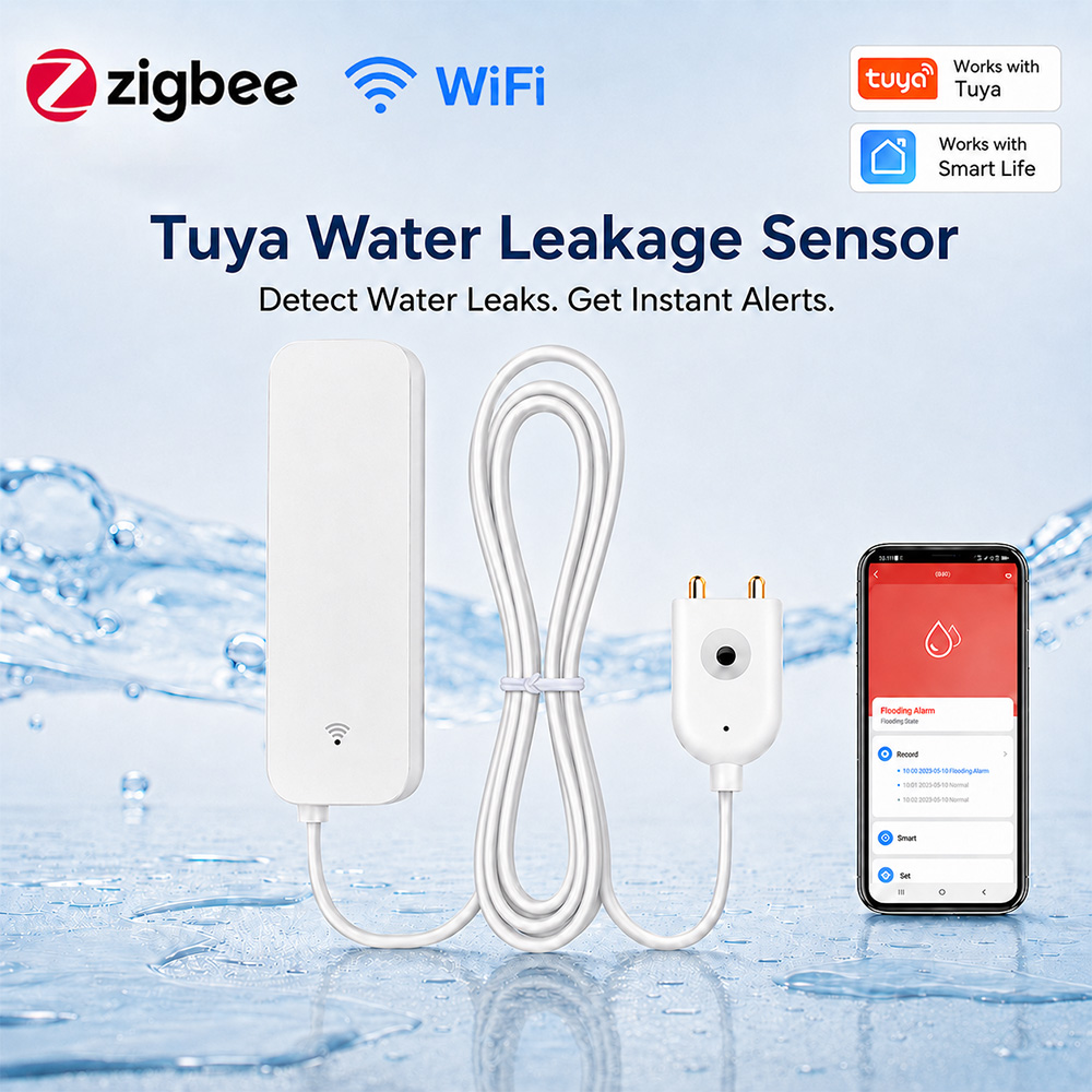 Water Alarm Sensor - ZigBee WiFi Sensor Kebocoran Air Detektor