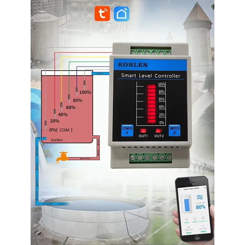 Sensor Level Air KONLEN WIFI P - Water Alarm Sensor ulasan dan harga