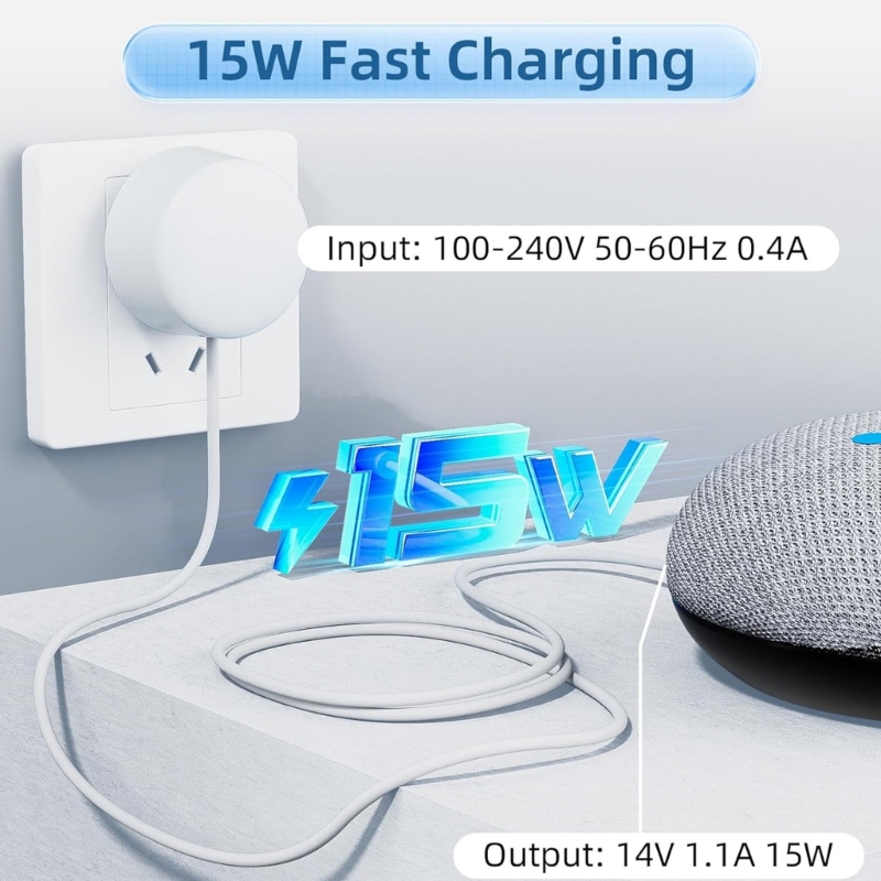 Adaptor daya untuk Google Home - Google Speaker Nest Audio ulasan dan harga